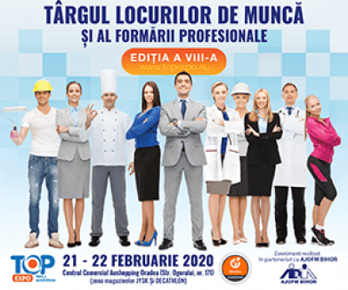 Târgul locurilor de muncă și al formării profesionale, în 21 și 22 februarie, la Aushopping Oradea