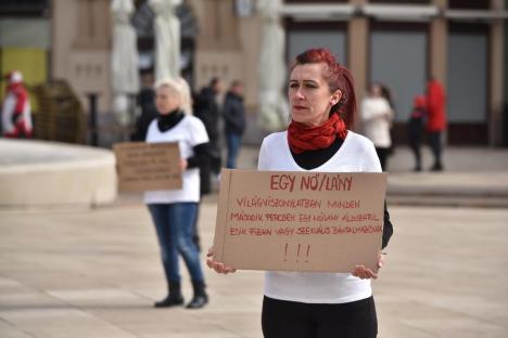 One Billion Rising: Zeci de oameni au dansat, în centrul Oradiei, dorind să dea un mesaj împotriva violenței în familie (FOTO / VIDEO)