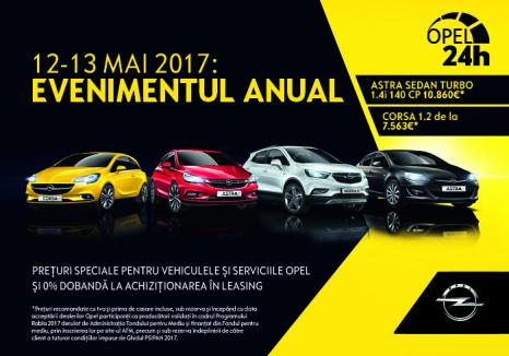 Opel 24h: Profită de cele mai bune oferte Opel din an pe 12-13 mai! (FOTO)