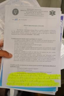 Ambulanţa la DNA: Angajaţi ai SAJ Bihor au depus plângere pentru fraudarea concursului pentru posturile de directori adjuncţi, ocupate ilegal de oamenii PSD (FOTO)