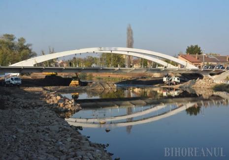 Ecologiştii din Oradea sunt sceptici privind legalitatea lucrărilor pe care ABA le face pe malul Crişului, în zona Decebal (FOTO)