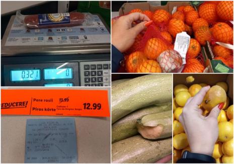 „Ciupitul la cântar”: Nereguli în magazinele Lidl din Bihor, inclusiv produse în cantități mai mici decât cele trecute pe ambalaje (FOTO/VIDEO)