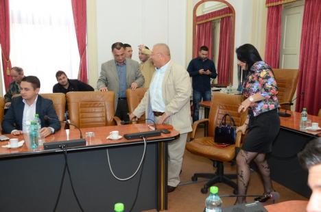 Scenă ridicolă în Consiliul Judeţean: traseiştii ex-PPDD şi ex-PDL s-au înghesuit lângă noii lor tovarăşi PSD-işti (FOTO)