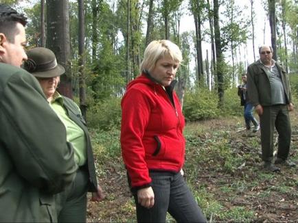 Ministrul Lucia Varga a verificat personal dezastrul din Dobreşti: s-au tăiat ilegal lemne în valoare de 6 milioane de lei (FOTO)