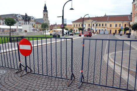 Ocoliţi! Primăria Oradea închide Piaţa Unirii pentru pregătirea Târgului de Crăciun