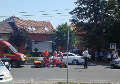 Accident grav pe strada Horea din Oradea: O femeie a fost lovită pe trecerea de pietoni (FOTO)