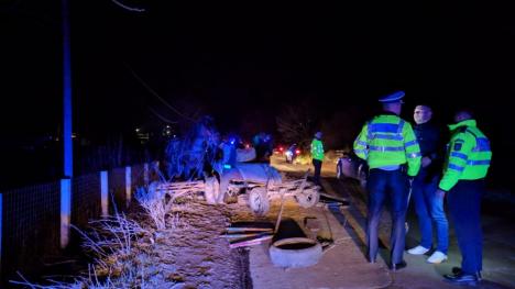 Accident între Aleşd şi Aştileu: Un Opel a lovit o căruță (FOTO)