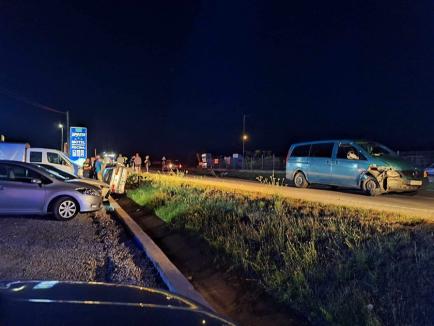 Accident pe DN76, la ieşire din Beiuş spre Ştei, lângă ştrand: O persoană rănită, patru maşini avariate (FOTO/VIDEO)