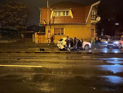Accident pe Bulevardul Decebal din Oradea, între un BMW și un Audi. Șoferul BMW-ului a fugit (FOTO)