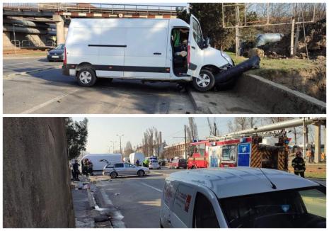 Accident cu 4 mașini pe Șoseaua Borșului în Oradea: Două victime, trafic blocat (FOTO/VIDEO)