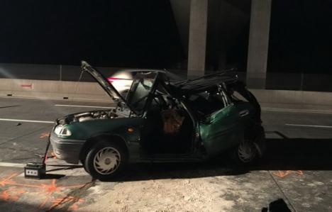 Accident lângă Budapesta: O maşină înmatriculată în Bihor a fost făcută zob de un TIR, șoferul a murit pe loc (FOTO)