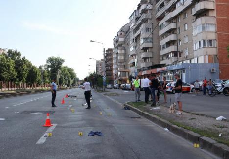 Accident grav în Oradea: Un copil în stare de inconștiență, după ce a fost lovit de o mașină în Calea Aradului. Șoferul care l-a lovit era beat și a și fugit (FOTO)