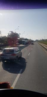 Accident între două TIR-uri, în Oradea. Traficul a fost blocat pe centura orașului (FOTO/VIDEO)