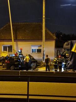 Accident grav pe centura Oradea, soldat cu trei răniți. O autoutilitară și un autoturism au fost făcute praf (FOTO/VIDEO)