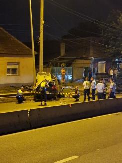 Accident grav pe centura Oradea, soldat cu trei răniți. O autoutilitară și un autoturism au fost făcute praf (FOTO/VIDEO)