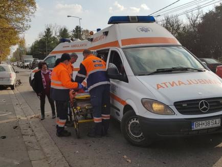 Accident pe Clujului: O fetiţă de 6 ani a fost rănită şi dusă la spital (FOTO)