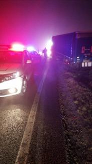 Accident între un TIR și o mașină mică pe DN19, în Bihor. Șoferița autoturismului a murit (FOTO)