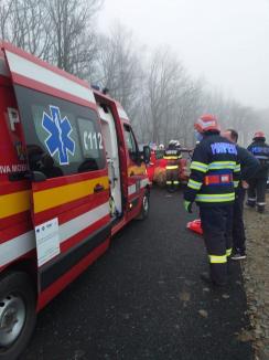 Accident cu doi morți în Bihor! Un alt tânăr, de 25 de ani, e în stop cardio respirator (FOTO / VIDEO)