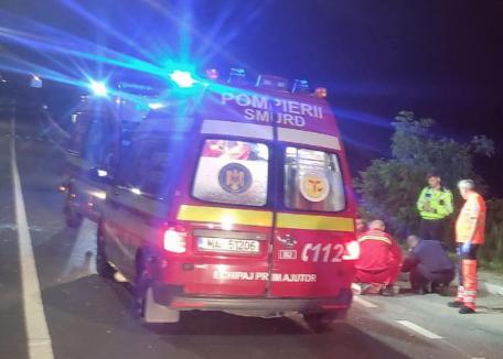 Accident la miezul nopții în Bihor: O femeie a fost dusă la spital în stare critică (FOTO)