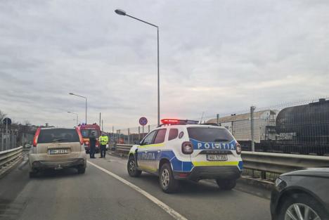 Un bărbat din Sânmartin s-a accidentat după ce a condus, fără permis, un motociclu prin Oradea (FOTO)
