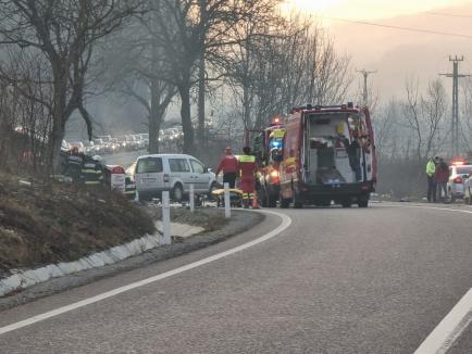 Cauza accidentului de pe DN 76: Un orădean de 32 de ani a pierdut controlul maşinii (VIDEO)