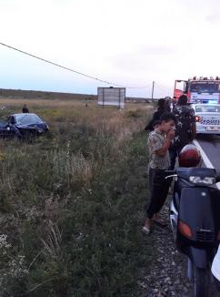 Un nou accident pe DN 1: Un şofer băut a ieşit cu maşina în decor (FOTO)