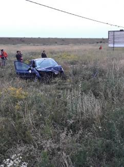 Un nou accident pe DN 1: Un şofer băut a ieşit cu maşina în decor (FOTO)