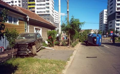 Accidentul din Ioșia: Un tânăr de 24 de ani, la volanul unui Mercedes, nu a dat prioritate și a lovit o mașină în care se afla o familie, cu o copilă de 5 ani
