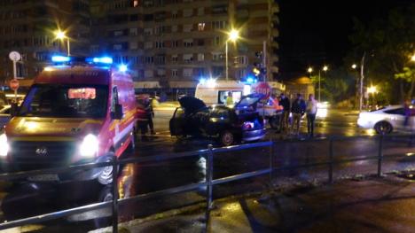 Audi vs. Audi: Accident cu trei maşini, pe Bulevardul Magheru (FOTO)