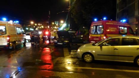 Audi vs. Audi: Accident cu trei maşini, pe Bulevardul Magheru (FOTO)