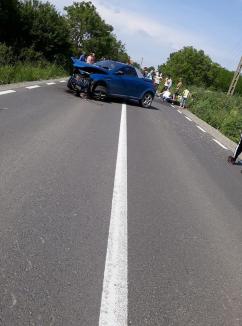 Trafic blocat, după un accident pe DN 19 E, în Bihor: Doi șoferi răniți, unul a fost transportat la spital cu elicopterul SMURD