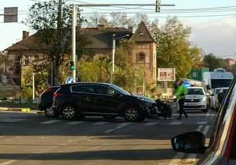 Accident pe Bulevardul Ştefan cel Mare, lângă ANL. Un pieton a fost acroşat pe trecere (FOTO)