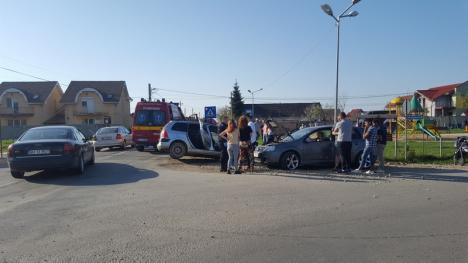 Accident în Sântandrei: Un adult şi un copil au ajuns la spital, cu răni uşoare (FOTO)
