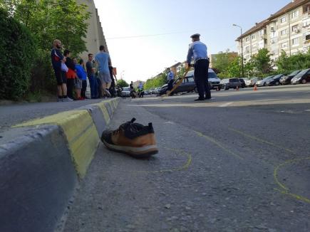Accident grav în Oradea. Un motociclist a avut nevoie de resuscitare, în urma impactului cu o Dacie (FOTO / VIDEO)