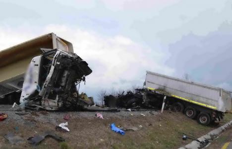 Imagini devastatoare de la accidentul cu două TIR-uri din Ungaria. Unul dintre şoferi e din Bihor! (FOTO / VIDEO)