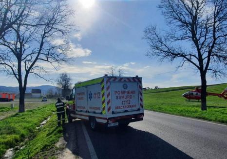 Accident cu 4 victime pe DN 1, în Bihor, în Valea Mare de Criș. Printre răniți, o fetiță de 7 ani