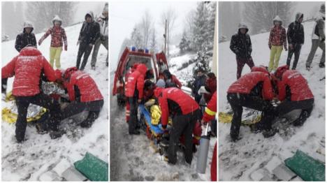 Accident la Arieșeni: Tânără din Germania, rănită grav după ce s-a răsturnat cu ATV-ul (FOTO)