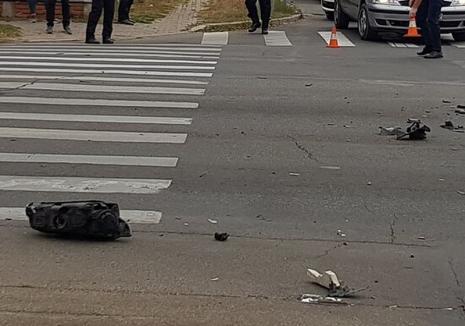 Accident în centrul Oradiei: Un taximetrist a izbit cu maşina un adolescent pe trecerea de pietoni