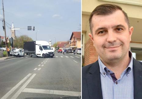 Primarul din Sânmartin, Cristian Laza, a buşit maşina instituţiei şi a ajuns la Urgenţe: 'A fost vina mea în totalitate' (FOTO)