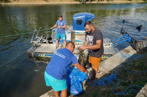 Scafandrii au intrat în Crișul Repede, în Oradea, ca să scoată gunoaiele aruncate în râu. Ce au găsit pe fundul apei (FOTO/VIDEO)