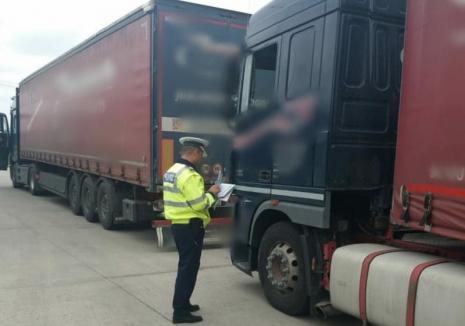 Acţiunea Truck & Bus în Bihor: 100 din cele 370 de autovehicule pentru transport persoane sau marfă controlate au fost sancţionate