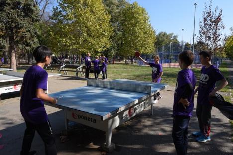 Sport în parc: Elevii de la „Oltea Doamna” au ocupat Parcul Brătianu (FOTO)
