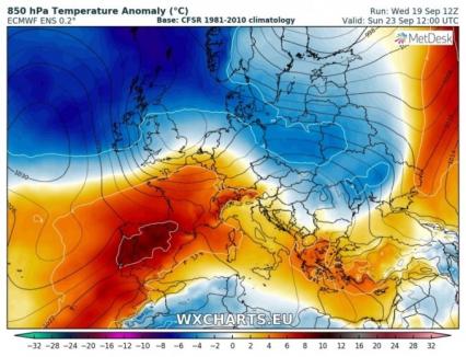 Un val de ger arctic ajunge în Europa, temperaturile scad și cu 10 grade. Vezi cum va fi vremea!
