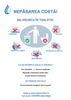 Compania de Apă Oradea continuă campania „Nepăsarea costă!” - se lipesc autocolante informative la intrările în scările de bloc