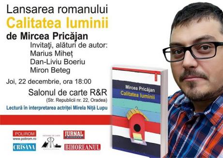 Moş Crăciun la librărie: Romanul „Calitatea luminii”, lansat de „Familistul” Mircea Pricăjan pentru publicul orădean