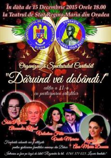 Stela Popescu şi Alexandru Arşinel vin în spectacol caritabil la Oradea. Poliţiştii bihoreni vă invită să sprijiniţi famiiile nevoiaşe (VIDEO)