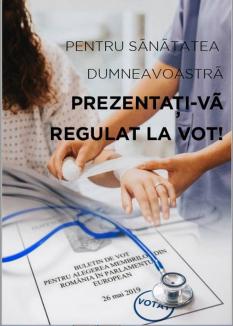 Pentru sănătatea dvs, prezentaţi-vă regulat la vot! Un orădean a pornit o campanie inedită de stimulare a participării la vot pentru alegerile europarlamentare din 26 mai