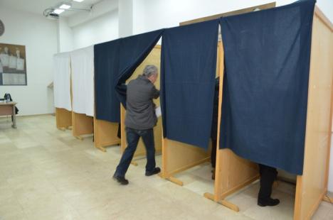 Mobilizaţi la vot: Universitarii orădeni stau la coadă ca să-şi aleagă senatorii (FOTO)