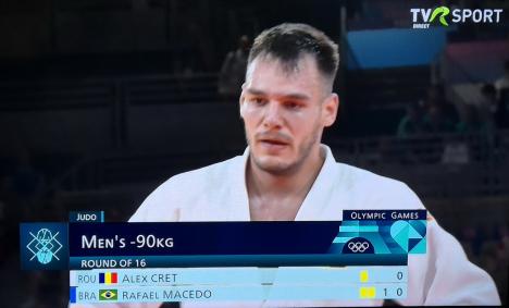 Judoka orădean Alex Creț, eliminat în optimile de finală de la Jocurile Olimpice 2024 (VIDEO)