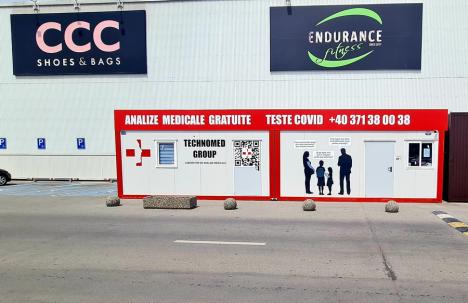Un nou punct pentru analize medicale gratuite deschis în Oradea de Technomed Group în faţa complexului comercial Auchan